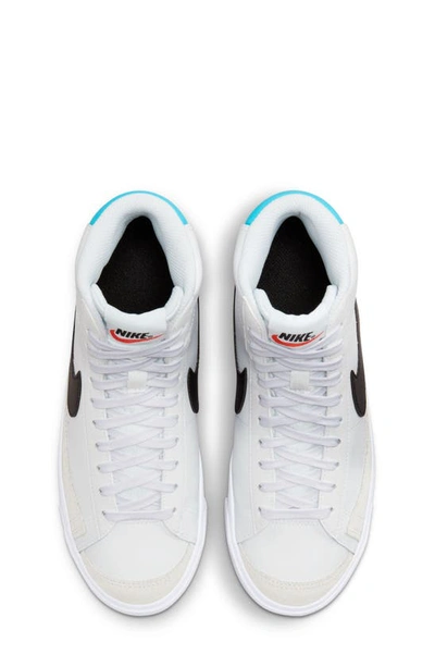 Shop Nike Kids' Blazer Mid '77 Vintage Sneaker In White/ Blue Lightning