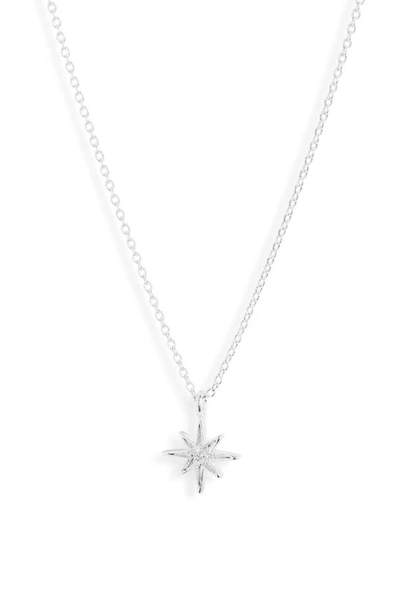 Estella Bartlett North Star Pendant Necklace In Silver