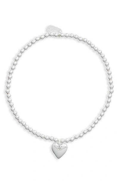 Shop Estella Bartlett Sienna Cushion Heart Charm Bracelet In Silver