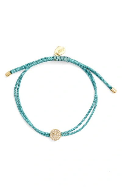 Shop Estella Bartlett Pavé Smiley Face Slider Bracelet In Gold