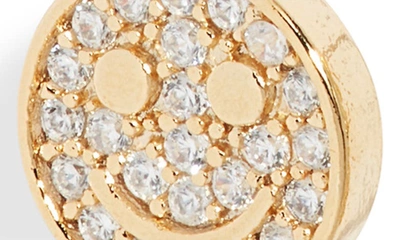 Shop Estella Bartlett Sparkle Smiley Huggie Hoop Earrings In Gold