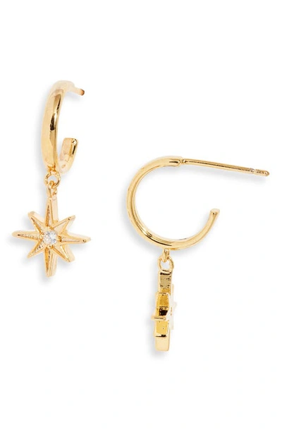 Shop Estella Bartlett North Star Huggie Hoop Earrings In Gold