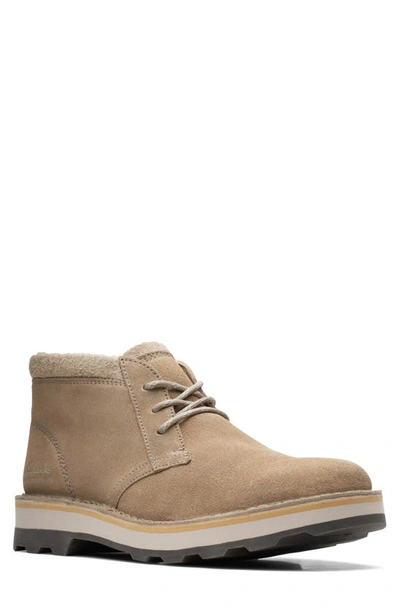 Shop Clarks Corston Db Waterproof Chukka Boot In Sand W Lined