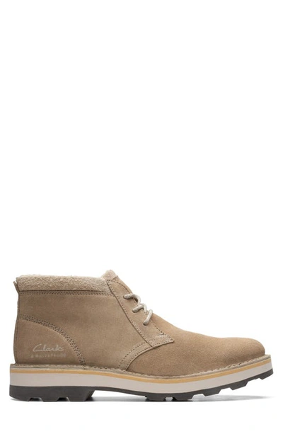 Clarks Corston Db Waterproof Chukka Boot In Sand W Lined