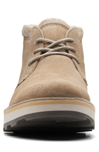 Clarks Corston Db Waterproof Chukka Boot In Sand W Lined