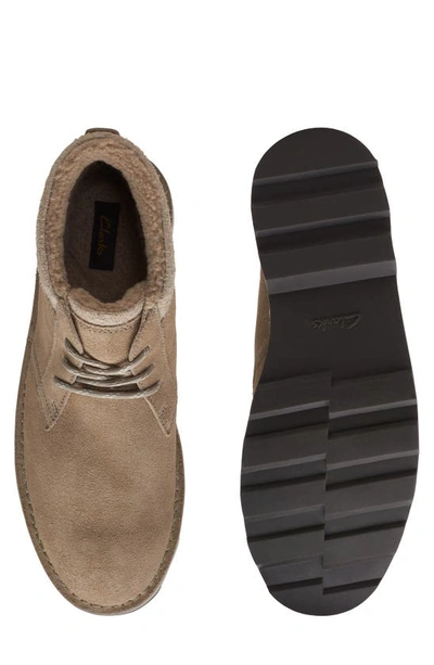 Clarks Corston Db Waterproof Chukka Boot In Sand W Lined