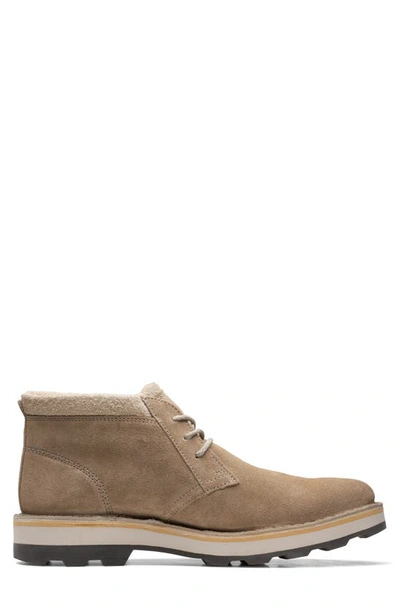 Clarks Corston Db Waterproof Chukka Boot In Sand W Lined