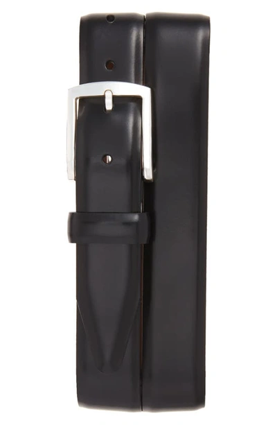 Shop Allen Edmonds Midland Ave. Leather Belt In Black