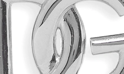 Shop Dolce & Gabbana Logo Drop Back Earrings In Silver