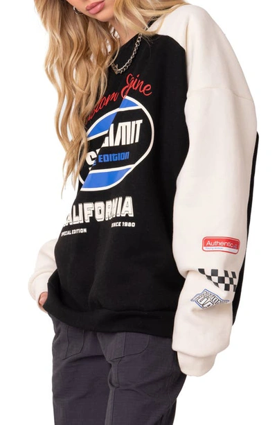 Edikted Fast Track Sweatshirt In Black