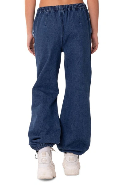 Edikted Lorelai Oversized Cargo Jeans In Blue