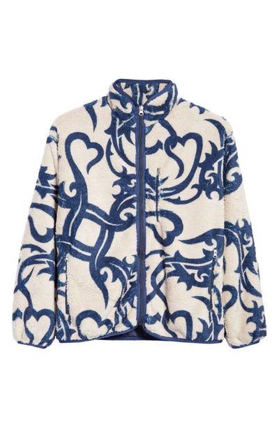 Shop Flagstuff Original Camo Fleece Jacket In Ivory