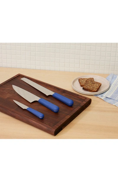 Shop Our Place 3-piece Kitchen Knife Set In Azul
