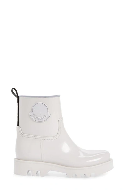 Shop Moncler Ginette Logo Waterproof Rain Boot In Grey