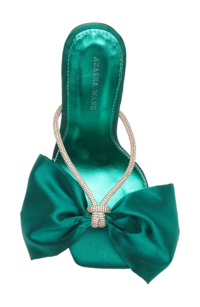 Shop Azalea Wang Tatum Bow Slide Sandal In Green
