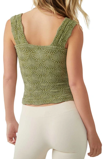 Shop Free People Love Letter Floral Knit Camisole In Avocado Tree