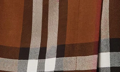 Shop Burberry Micaela Belted Check Wool Miniskirt In Dark Birch Brown Chk