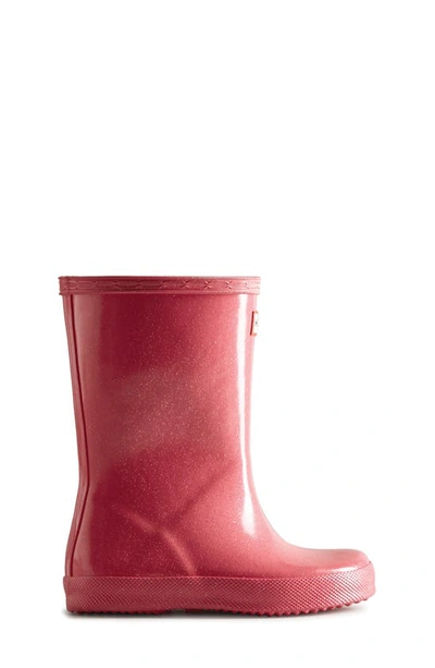 Hunter Kids' Starcloud Glitter Rain Boot In Arcade Pink