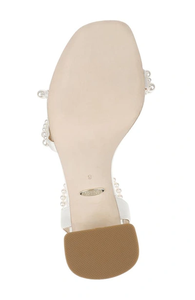 Shop Badgley Mischka Feisty Ankle Strap Sandal In Soft White