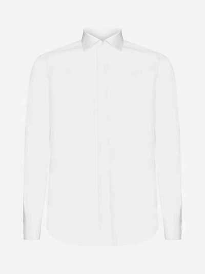 Shop D4.0 Cotton Shirt In White