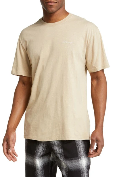 Shop Saturdays Surf Nyc Speckled Cotton Blend T-shirt In Classic Khaki