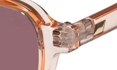 Shop Le Specs Pilferer 53mm Rectangular Sunglasses In Pink / Smokey Brown Mono