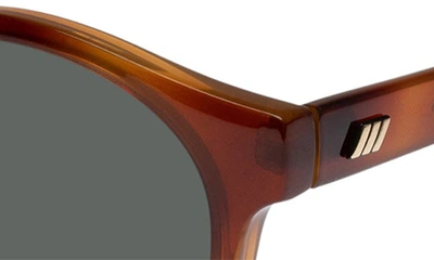 Shop Le Specs 50mm Round Sunglasses In Tort / Khaki Mono