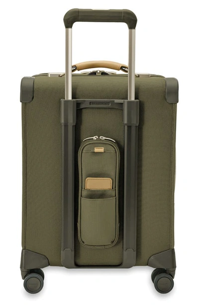 Briggs & Riley Baseline Global Spinner Carry-on In Olive