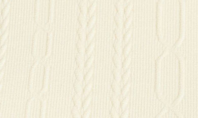 Shop Alo Yoga Seamless Cable Fleece Crop Top In French Vanilla