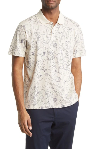 TED BAKER HOLLER REGULAR FIT SCRIBBLE PRINT POLO 