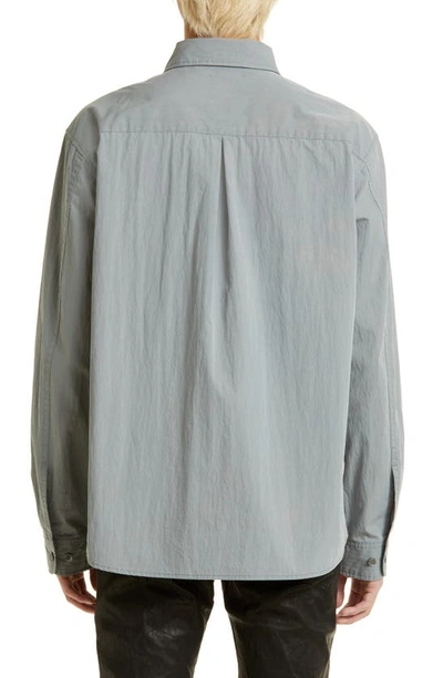 Shop John Elliott Cloak Button-up Shirt In Alloy