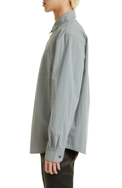 Shop John Elliott Cloak Button-up Shirt In Alloy