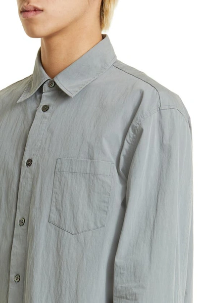 Shop John Elliott Cloak Button-up Shirt In Alloy