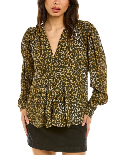 Shop Isabel Marant Etoile Amirya Top In Gold