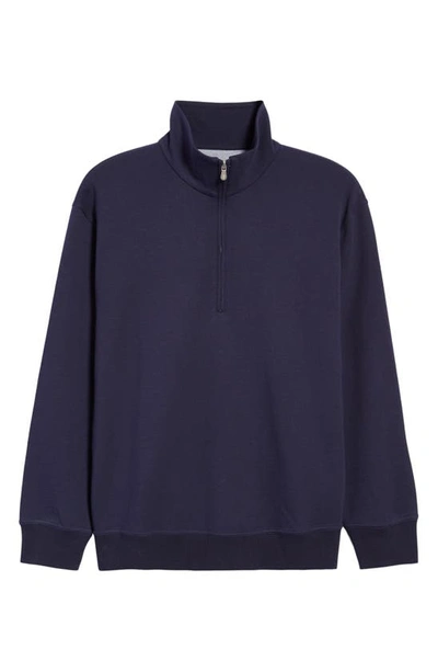 Shop Brunello Cucinelli Quarter Zip Sweatshirt In Blue