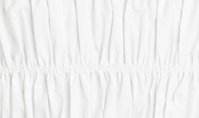 Shop Khaite The Brena Shirred Cotton Poplin Crop Top In White