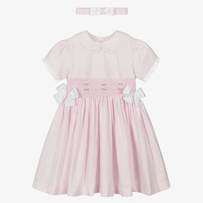 Shop Pretty Originals Girls Pink Smocked Dress Set