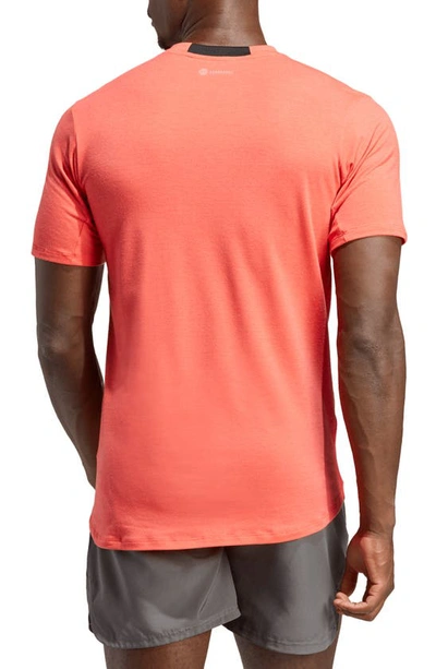 Shop Adidas Originals Designed For Training Performance T-shirt In Bright Red