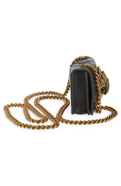 Kurt Geiger Micro Kensington Quilted Leather Crossbody Bag In Black