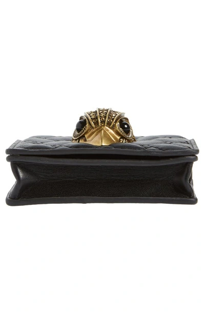 Kurt Geiger Micro Kensington Quilted Leather Crossbody Bag In Black