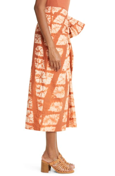 Shop Ulla Johnson Ember Tie Dye Cotton Skirt In Sequoia