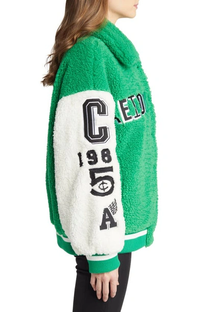 Azalea Wang Patch Bomber Jacket In Green