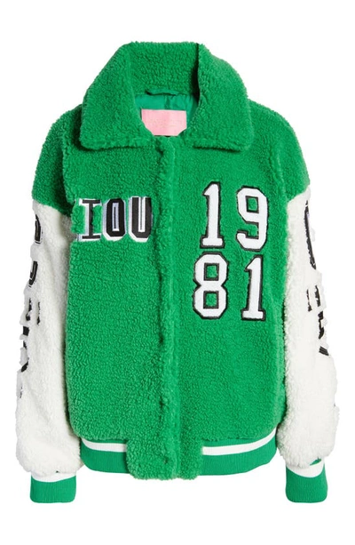 Azalea Wang Patch Bomber Jacket In Green