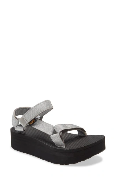 Shop Teva 'universal' Flatform Sandal In Metallic Silver