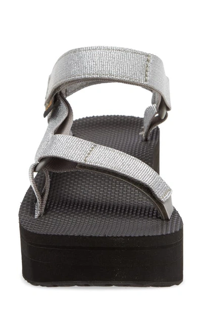 Shop Teva 'universal' Flatform Sandal In Metallic Silver