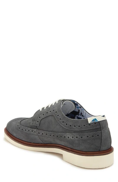Shop Paisley & Gray Paisley And Gray Fashion Wingtip Derby In Grey Suede