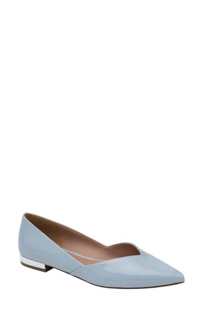 Shop Linea Paolo Nasya Pointed Toe Flat In Pale Blue