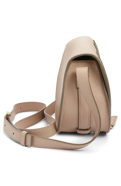 Shop Chloé Small Marcie Leather Crossbody Bag In 28u Nomad Beige