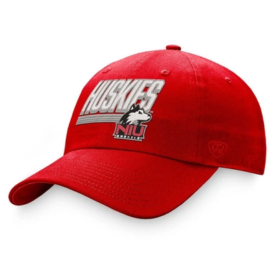 Shop Top Of The World Red Northern Illinois Huskies Slice Adjustable Hat In Green