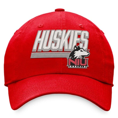 Shop Top Of The World Red Northern Illinois Huskies Slice Adjustable Hat In Green